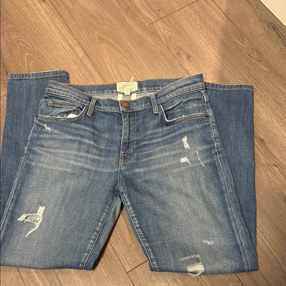 Current/Elliott 1557 The Fling Blue Straight version Classic boyfriend Jean - - Picture 1 of 8